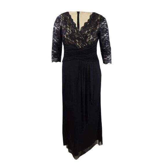 Jessica Howard Women's Lace-Top Gown - Black/Tan - Picture 1 of 2